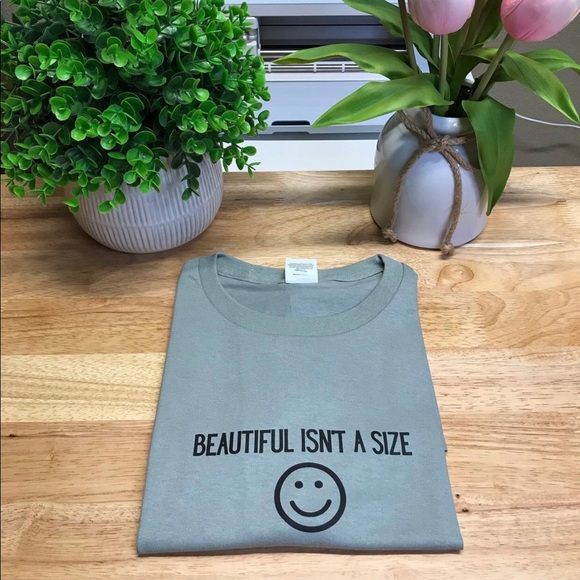 BEAUTIFUL ISN’T A SIZE Unisex Adult 100% Cotton Crewneck T-Shirts - Various - Picture 14 of 17
